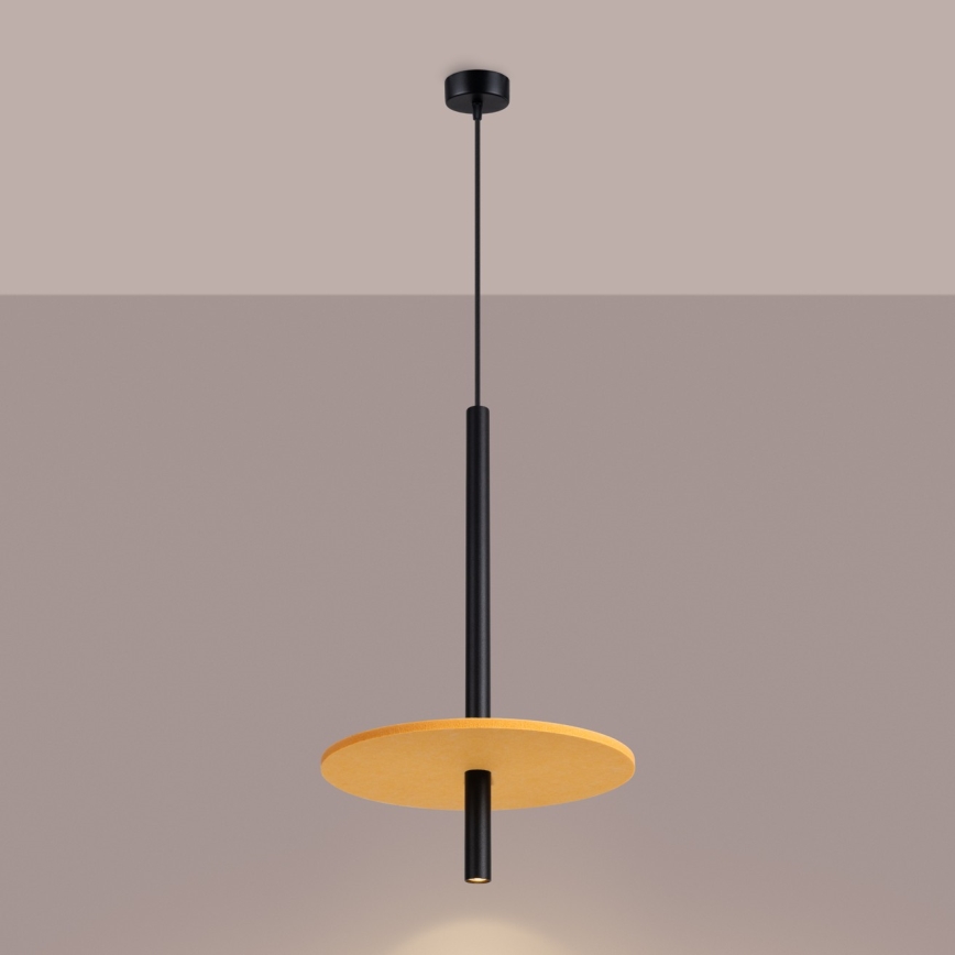 Lustre suspenso FELTRO 1xG9/8W/230V preto/amarelo