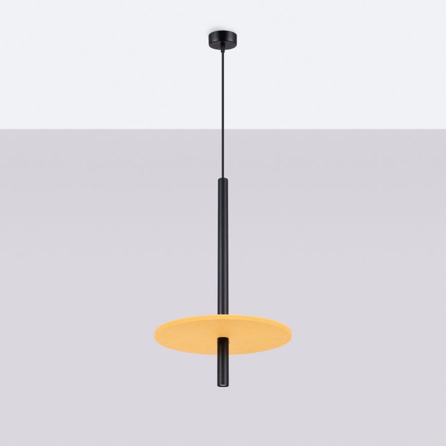 Lustre suspenso FELTRO 1xG9/8W/230V preto/amarelo