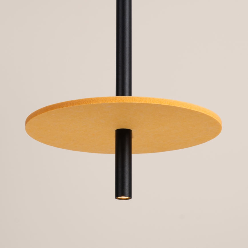 Lustre suspenso FELTRO 1xG9/8W/230V preto/amarelo