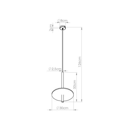 Lustre suspenso FELTRO 1xG9/8W/230V preto/amarelo
