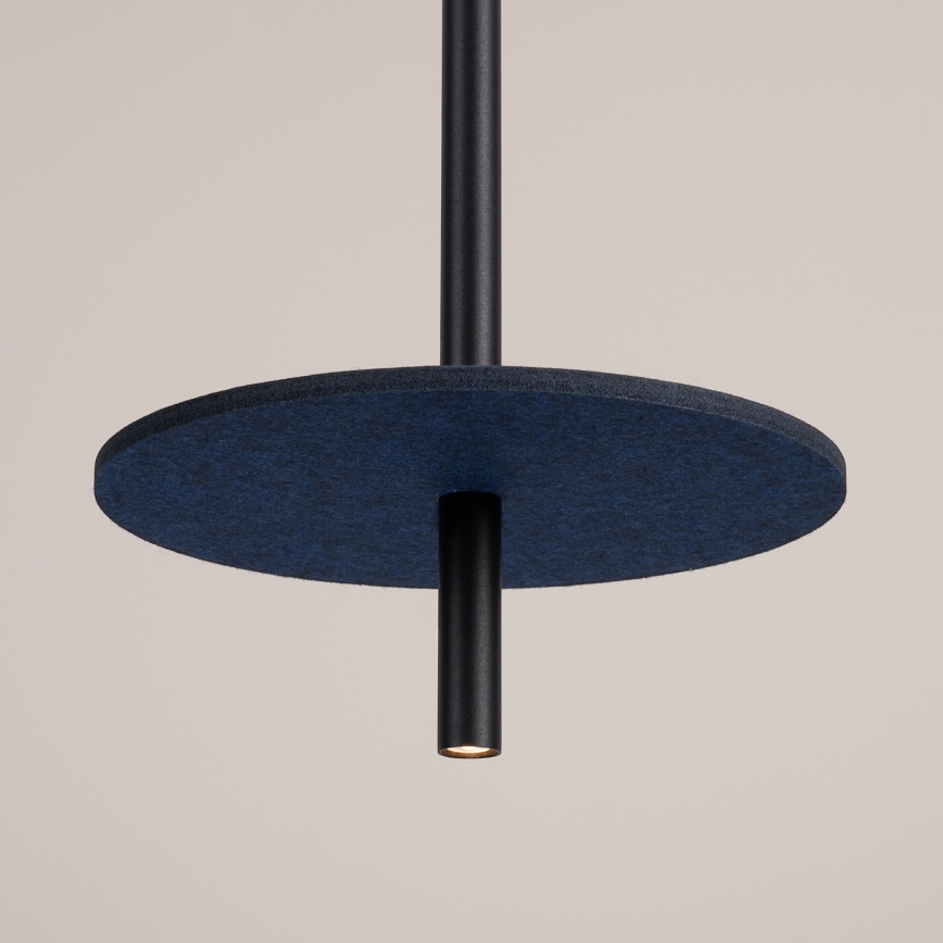 Lustre suspenso por cabo FELTRO 1xG9/8W/230V preto/azul