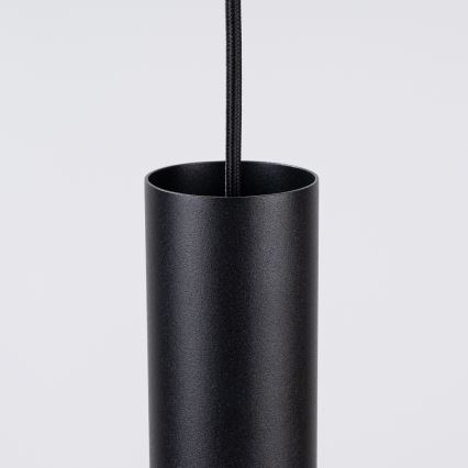 Lustre suspenso por cabo PELTA 1xGU10/10W/230V preto/creme