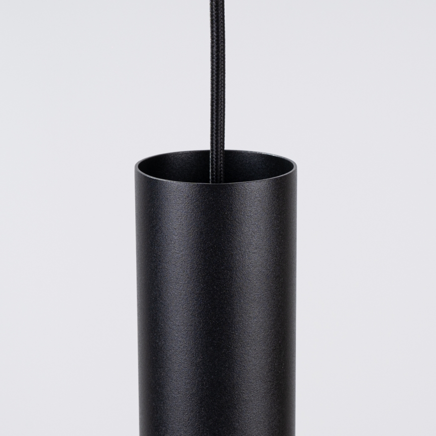 Lustre suspenso por cabo PELTA 1xGU10/10W/230V preto/creme