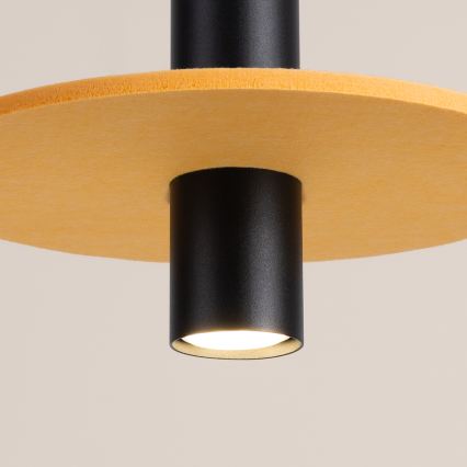 Lustre em cabo PELTA 1xGU10/10W/230V preto/amarelo