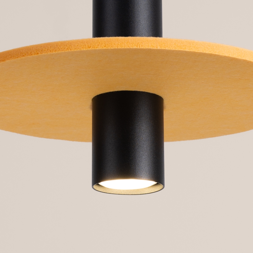 Lustre em cabo PELTA 1xGU10/10W/230V preto/amarelo