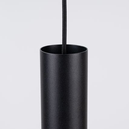 Candeeiro pendente em cabo PELTA 1xGU10/10W/230V preto/azul
