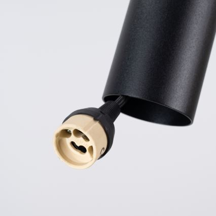 Candeeiro pendente em cabo PELTA 1xGU10/10W/230V preto/azul