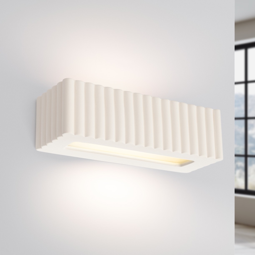 Aplique de parede RIGATA 1xE27/15W/230V cerâmica/branca