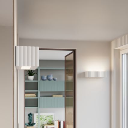 Aplique de parede RIGATA 1xE27/15W/230V cerâmica/branca