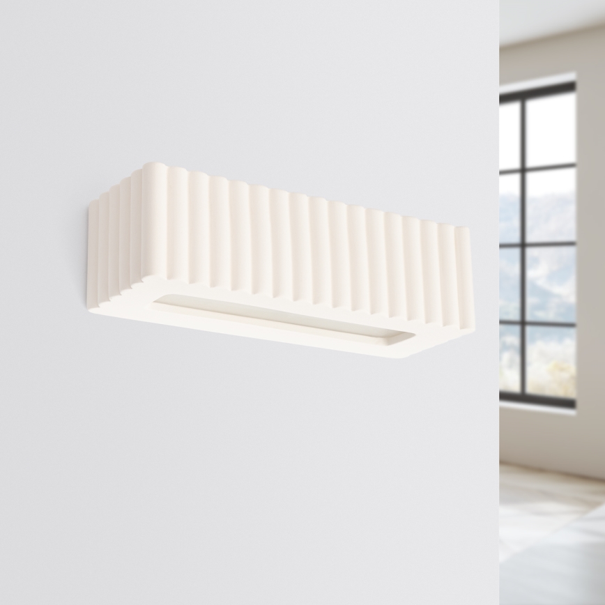 Aplique de parede RIGATA 1xE27/15W/230V cerâmica/branca