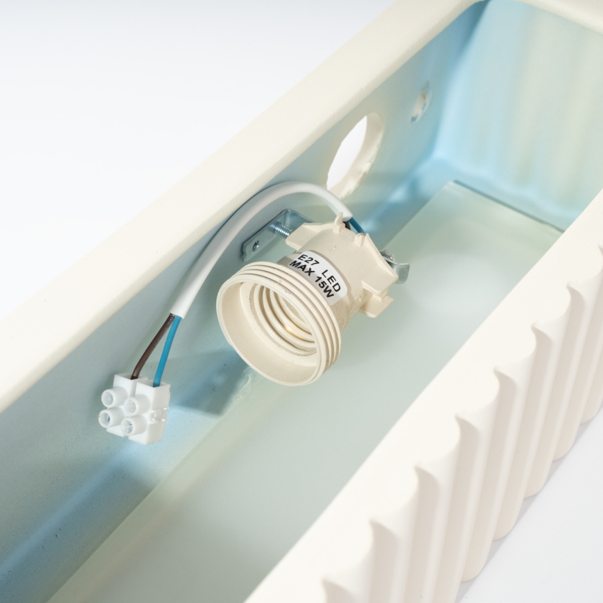 Aplique de parede RIGATA 1xE27/15W/230V cerâmica/branca