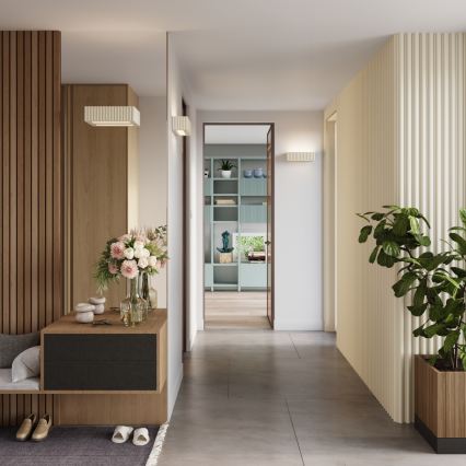 Aplique de parede RIGATA 1xE27/15W/230V cerâmica/creme