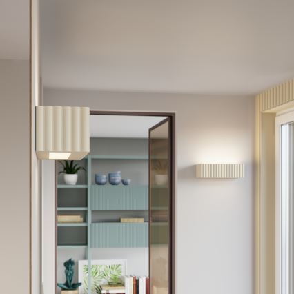 Aplique de parede RIGATA 1xE27/15W/230V cerâmica/creme