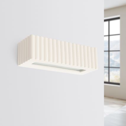 Aplique de parede RIGATA 1xE27/15W/230V cerâmica/creme