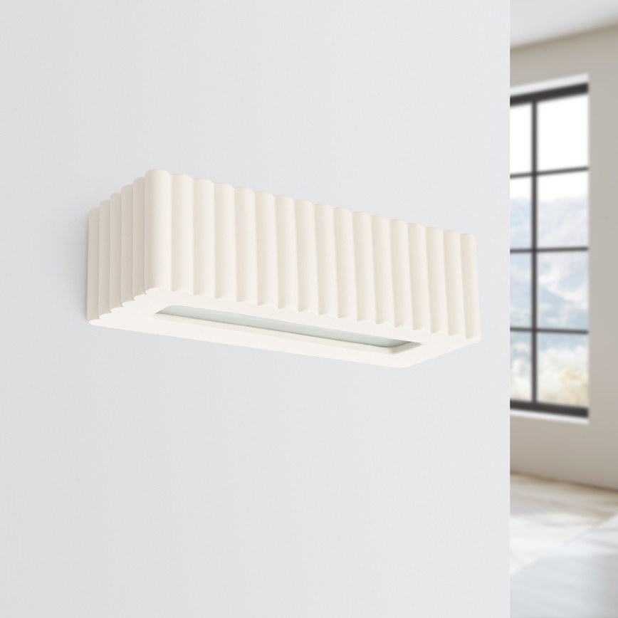 Aplique de parede RIGATA 1xE27/15W/230V cerâmica/creme