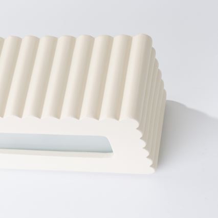 Aplique de parede RIGATA 1xE27/15W/230V cerâmica/creme