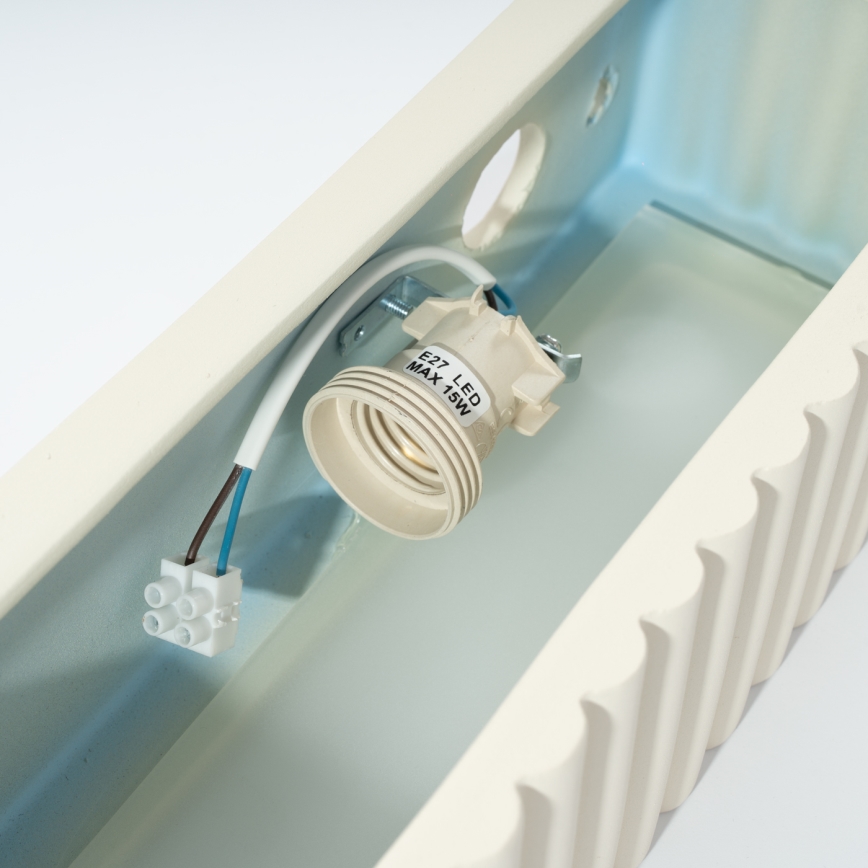 Aplique de parede RIGATA 1xE27/15W/230V cerâmica/creme