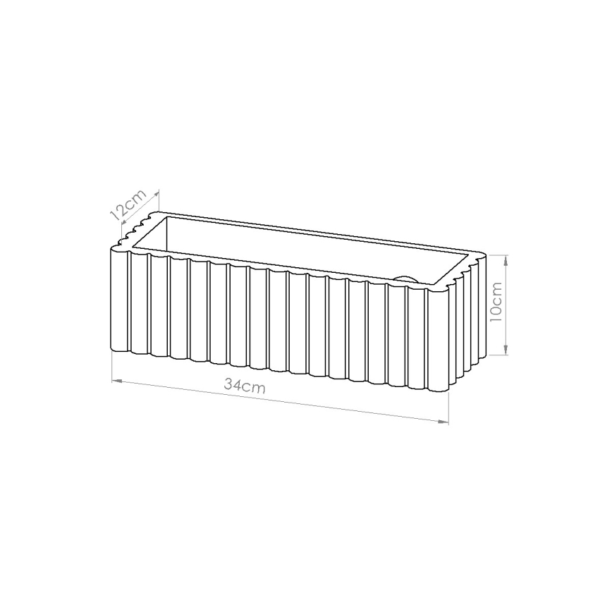 Aplique de parede RIGATA 1xE27/15W/230V cerâmica/creme