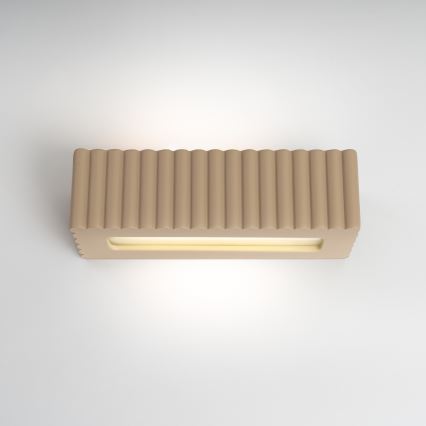 Aplique de parede RIGATA 1xE27/15W/230V cerâmica/taupe