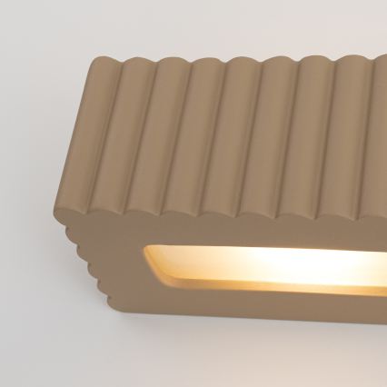 Aplique de parede RIGATA 1xE27/15W/230V cerâmica/taupe
