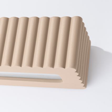 Aplique de parede RIGATA 1xE27/15W/230V cerâmica/taupe