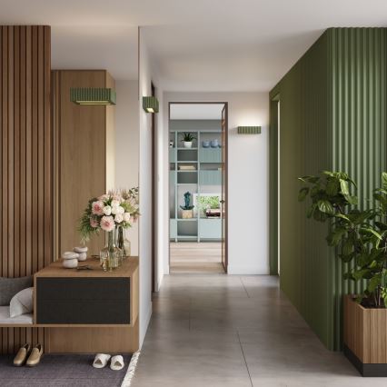 Aplique de parede RIGATA 1xE27/15W/230V cerâmica/verde