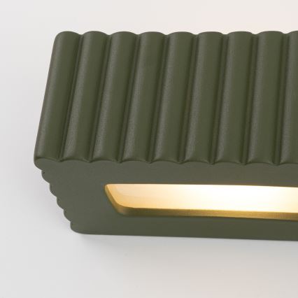 Aplique de parede RIGATA 1xE27/15W/230V cerâmica/verde