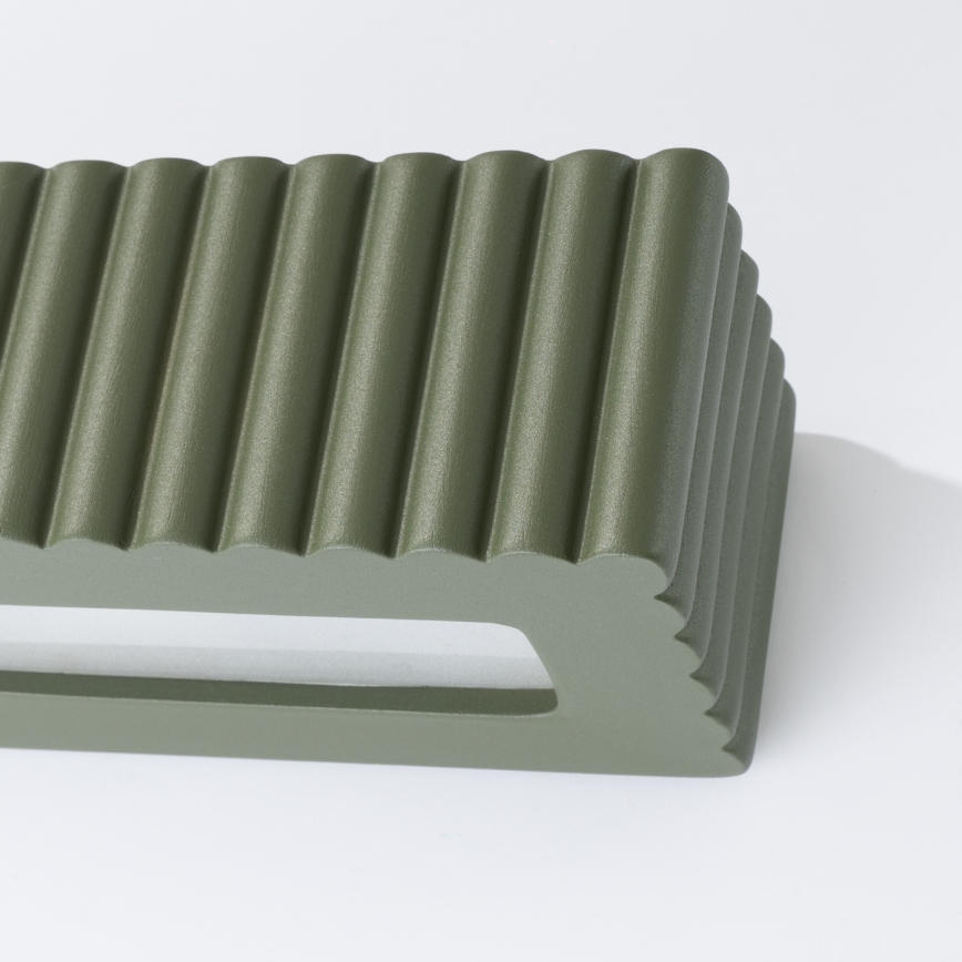 Aplique de parede RIGATA 1xE27/15W/230V cerâmica/verde