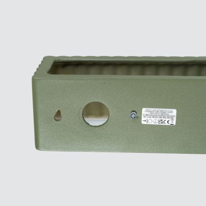 Aplique de parede RIGATA 1xE27/15W/230V cerâmica/verde