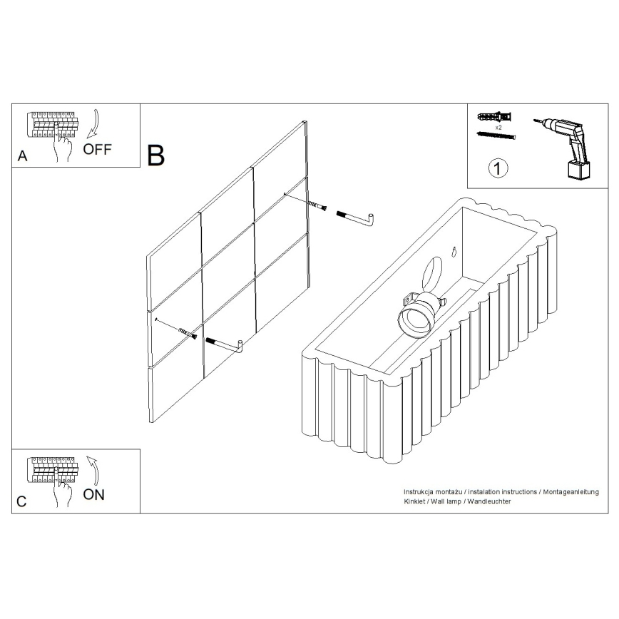 Aplique de parede RIGATA 1xE27/15W/230V cerâmica/verde