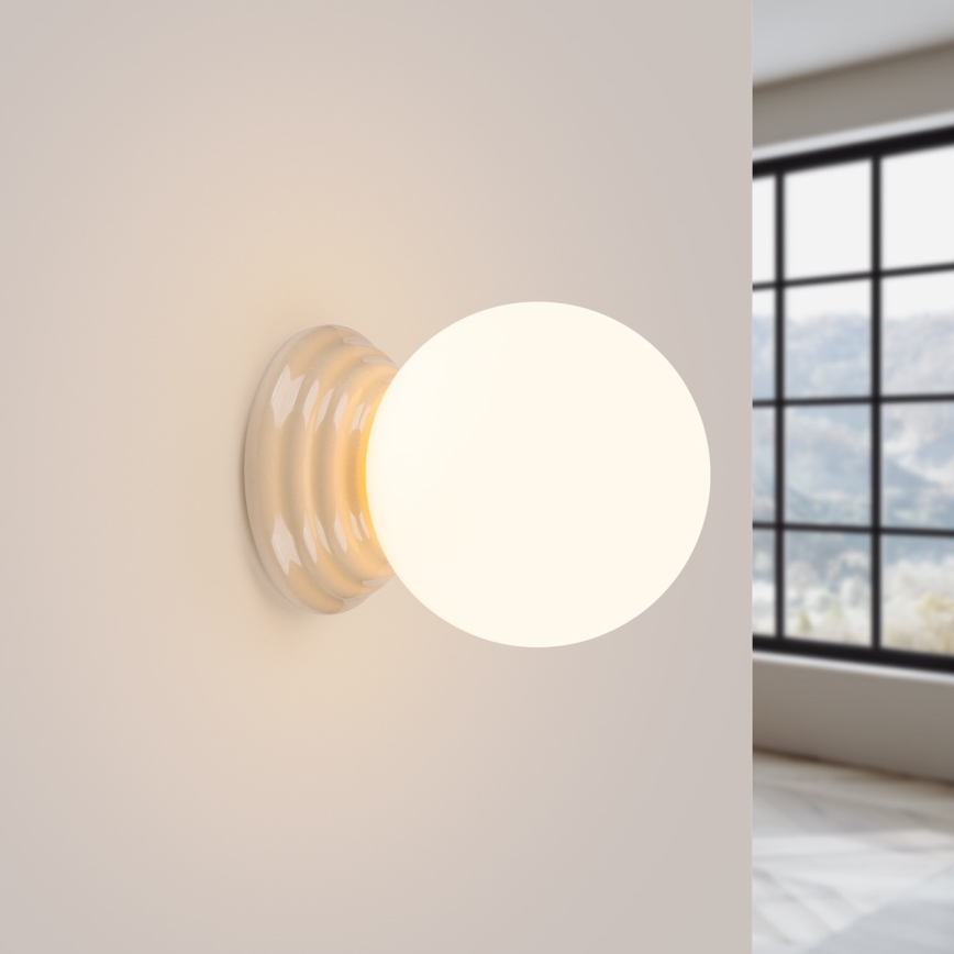 Aplique de parede para casa de banho ZORI 1xG9/8W/230V IP44 bege