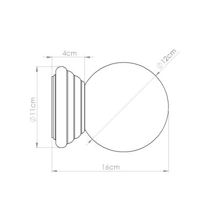 Aplique de parede para casa de banho ZORI 1xG9/8W/230V IP44 bege