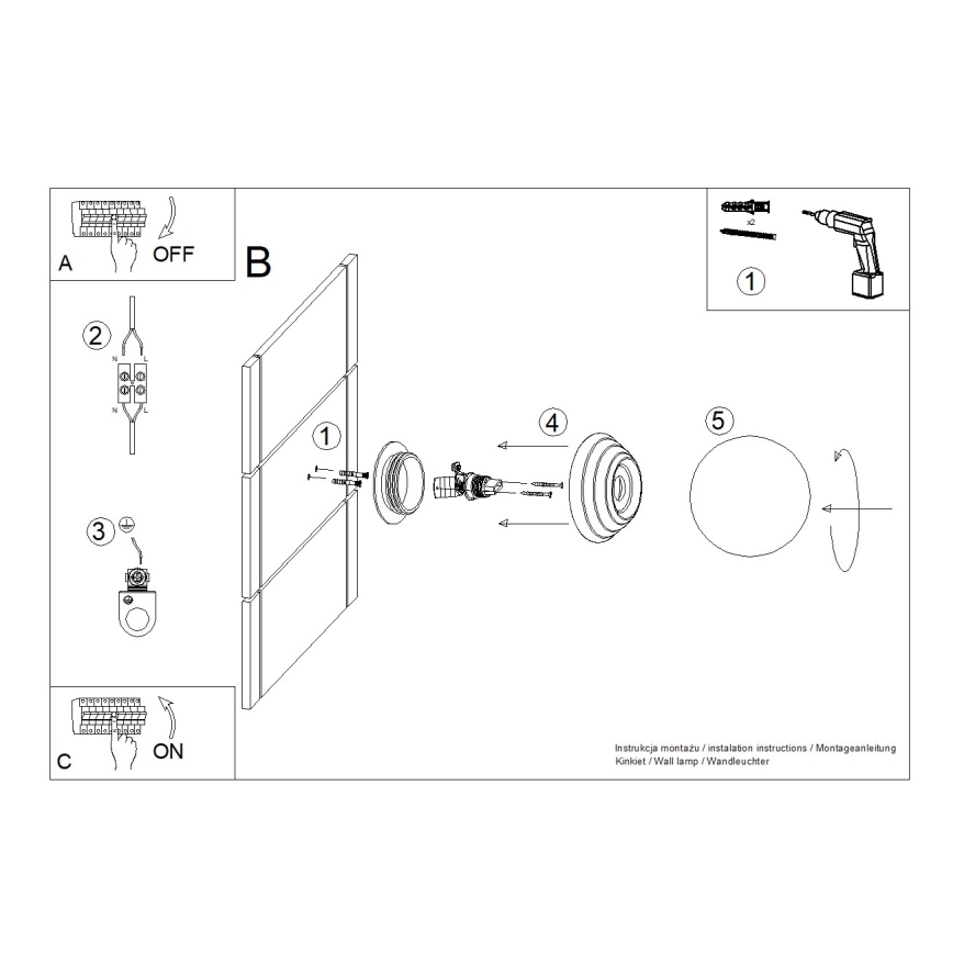 Aplique de parede para casa de banho ZORI 1xG9/8W/230V IP44 bege