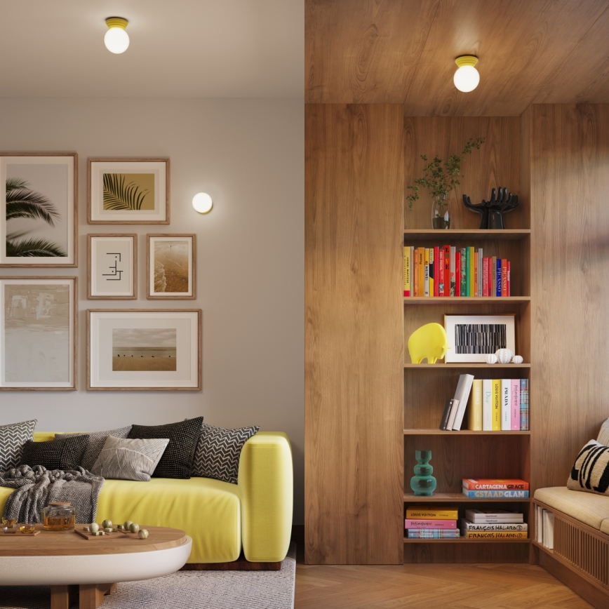 Aplique de parede para casa de banho ZORI 1xG9/8W/230V IP44 amarelo