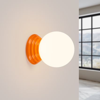 Aplique de parede para casa de banho ZORI 1xG9/8W/230V IP44 laranja