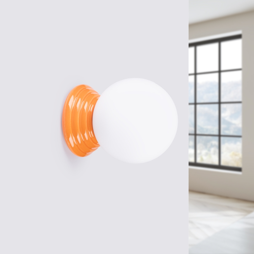 Aplique de parede para casa de banho ZORI 1xG9/8W/230V IP44 laranja