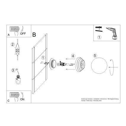 Aplique de parede para casa de banho ZORI 1xG9/8W/230V IP44 laranja