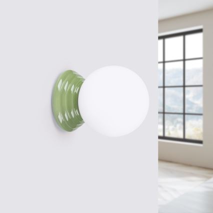 Aplique de parede para casa de banho ZORI 1xG9/8W/230V IP44 verde