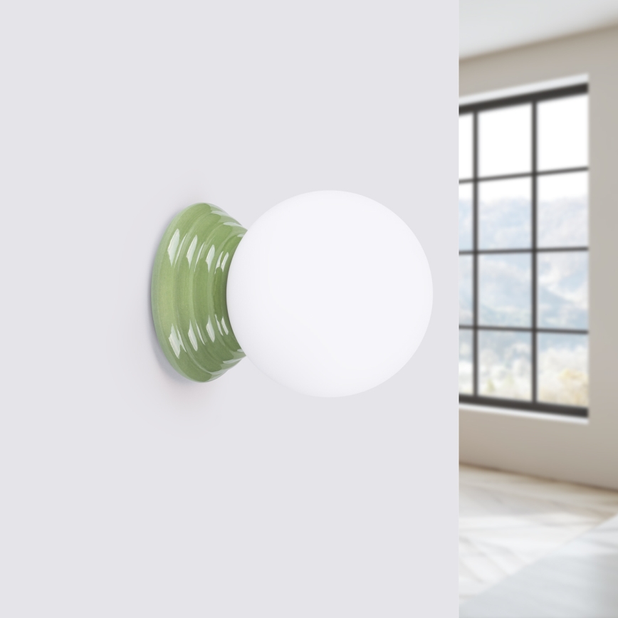 Aplique de parede para casa de banho ZORI 1xG9/8W/230V IP44 verde
