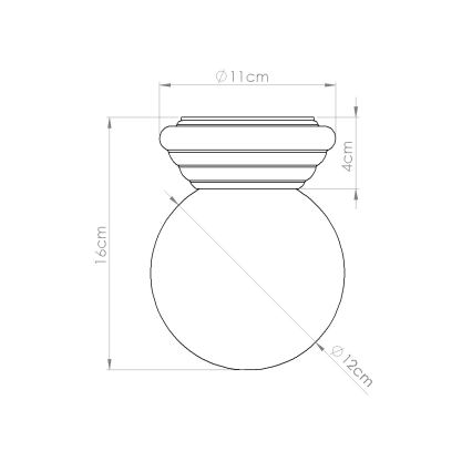 Luminária de teto para casa de banho ZORI 1xG9/8W/230V Ø 12 cm IP44 bege