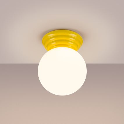 Luminária de tecto para casa de banho ZORI 1xG9/8W/230V Ø 12 cm IP44 amarela