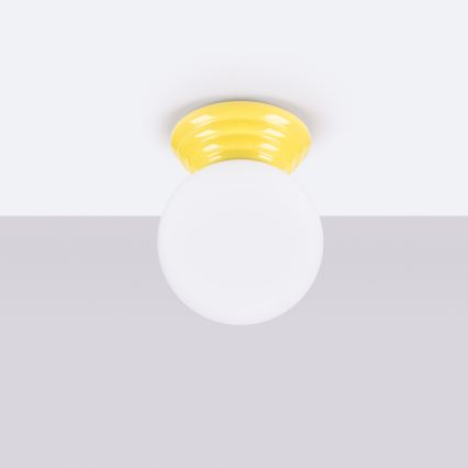 Luminária de tecto para casa de banho ZORI 1xG9/8W/230V Ø 12 cm IP44 amarela