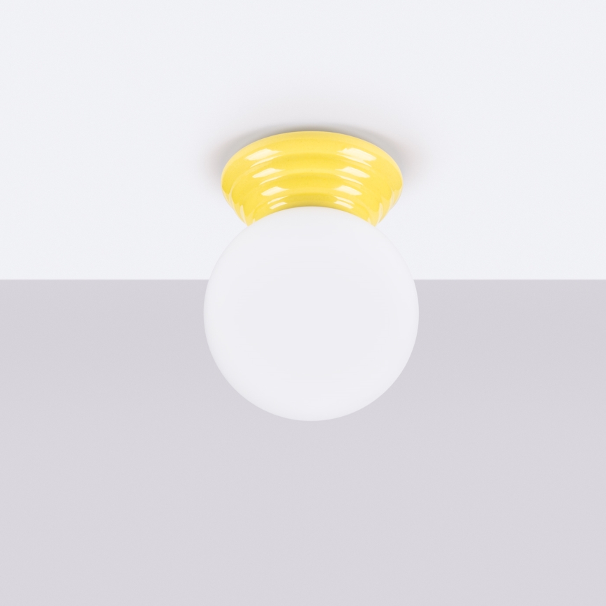 Luminária de tecto para casa de banho ZORI 1xG9/8W/230V Ø 12 cm IP44 amarela