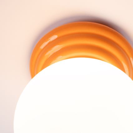 Plafon para casa de banho ZORI 1xG9/8W/230V Ø 12 cm IP44 laranja