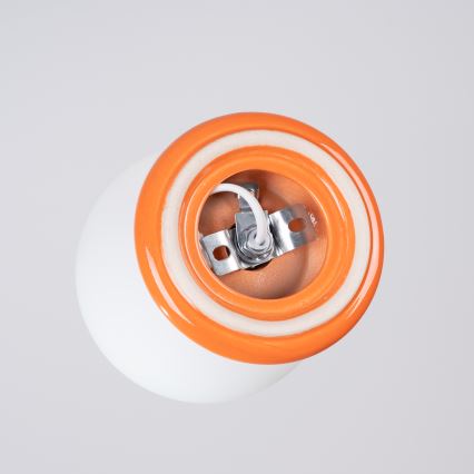 Plafon para casa de banho ZORI 1xG9/8W/230V Ø 12 cm IP44 laranja