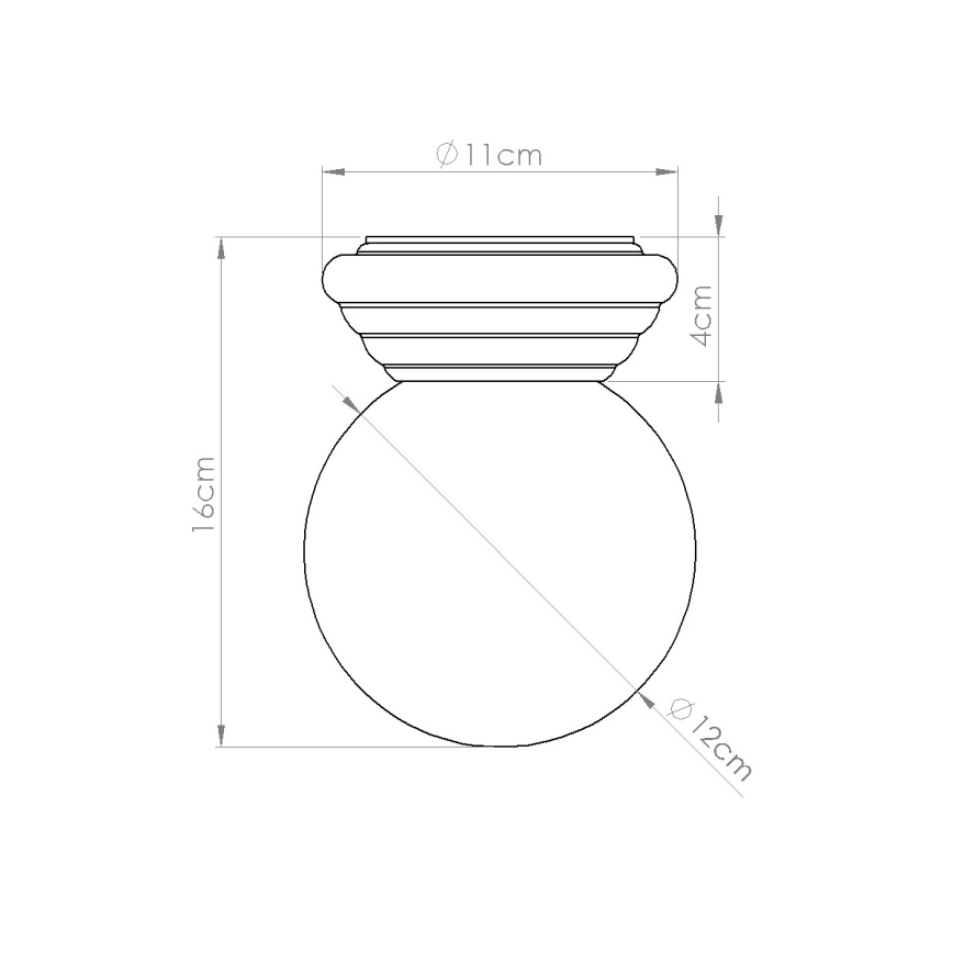 Plafon para casa de banho ZORI 1xG9/8W/230V Ø 12 cm IP44 laranja