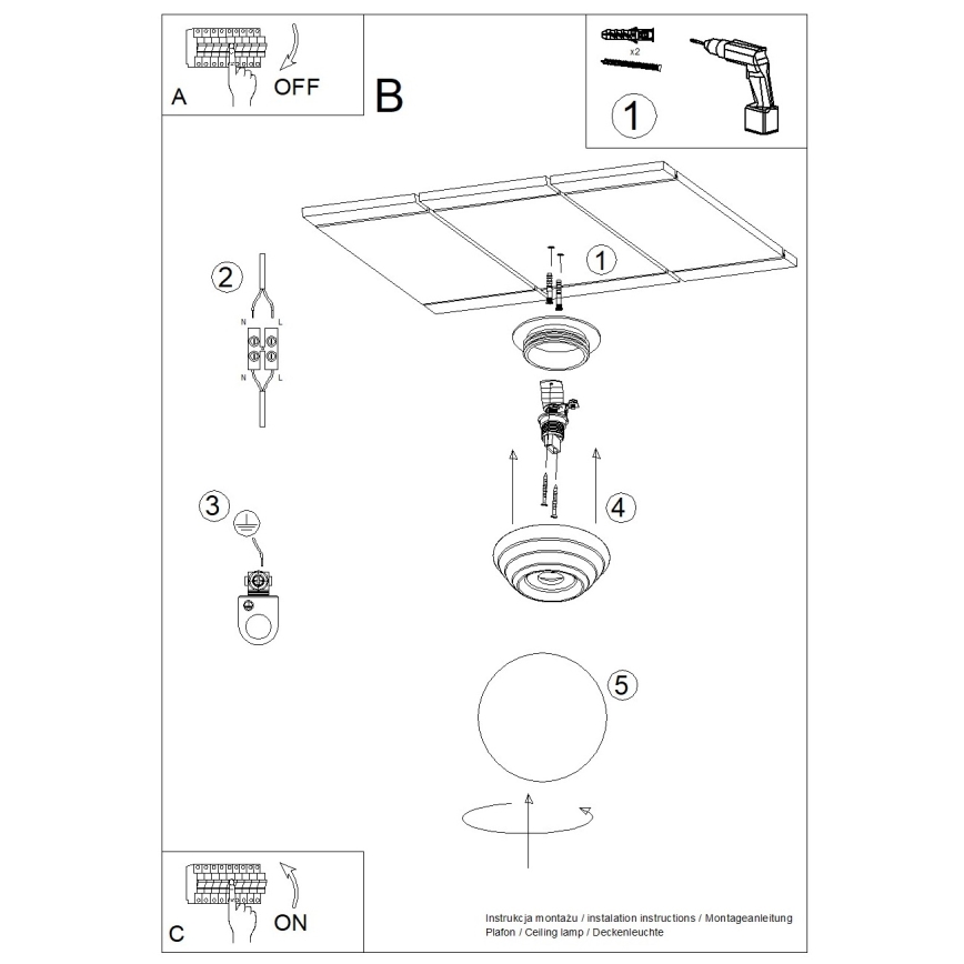 Plafon para casa de banho ZORI 1xG9/8W/230V Ø 12 cm IP44 laranja