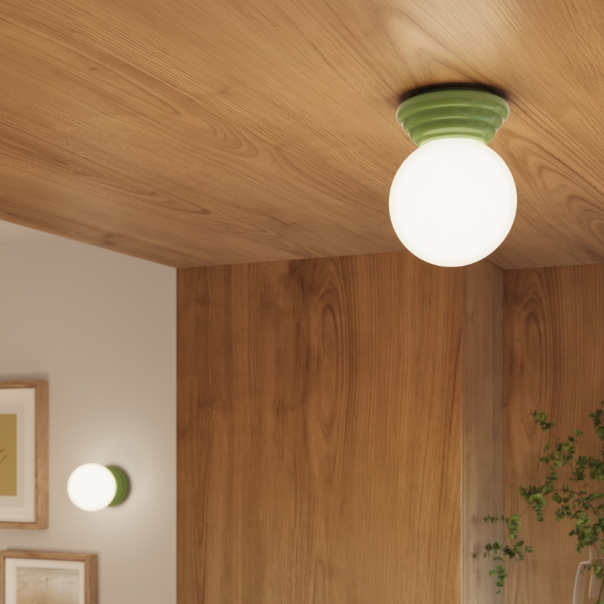 Plafon para casa de banho ZORI 1xG9/8W/230V Ø 12 cm IP44 verde