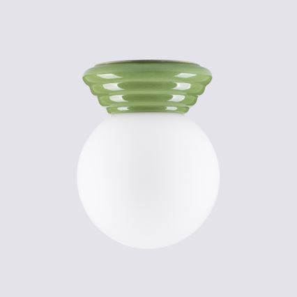 Plafon para casa de banho ZORI 1xG9/8W/230V Ø 12 cm IP44 verde