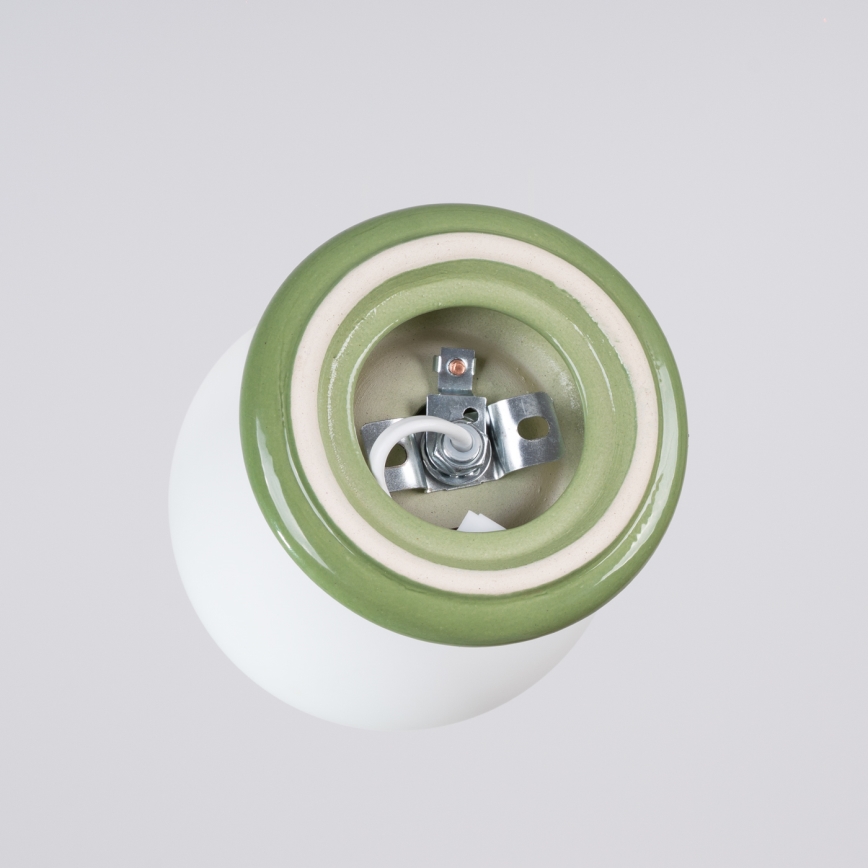 Plafon para casa de banho ZORI 1xG9/8W/230V Ø 12 cm IP44 verde